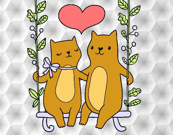 Gatitos enamorados