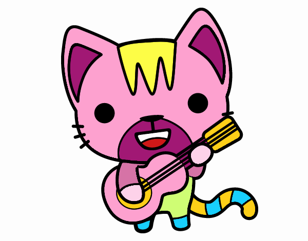 Gato guitarrista