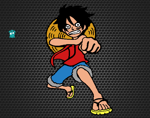 Luffy golpeando