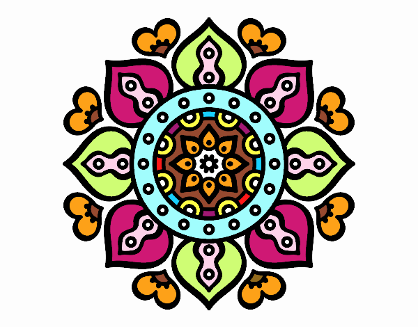 Mandala corazones árabes