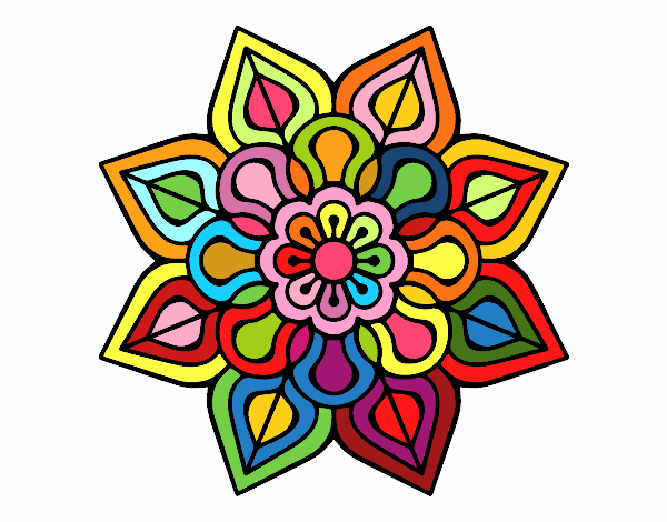 Mandala de flor sencilla