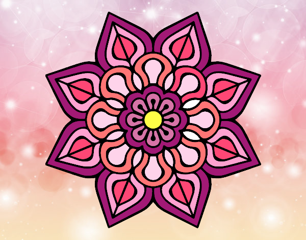 Mandala de flor sencilla