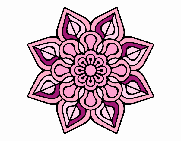 Mandala de flor sencilla