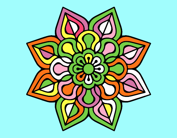 Mandala de flor sencilla