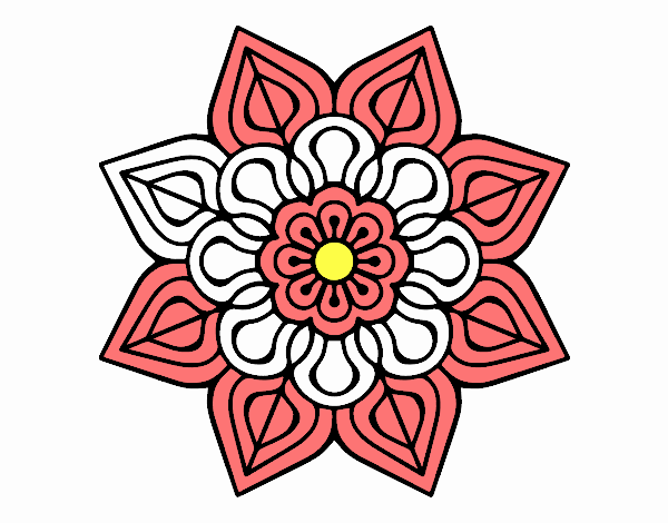 Mandala de flor sencilla