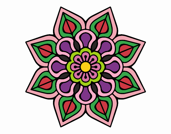 Mandala de flor sencilla