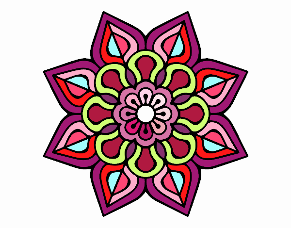 Mandala de flor sencilla