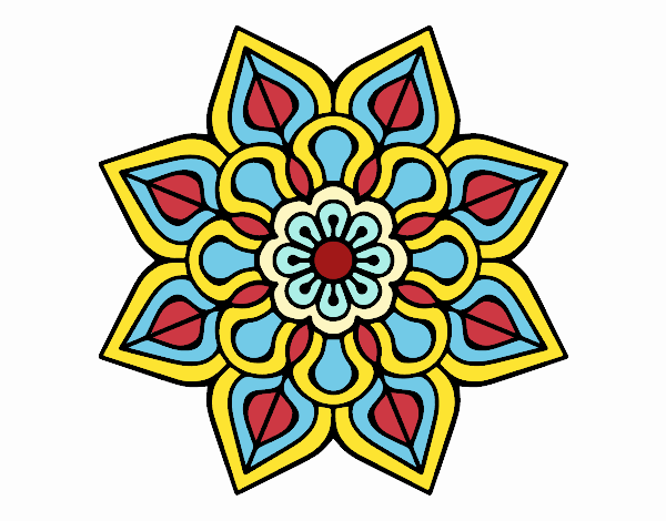 Mandala de flor sencilla