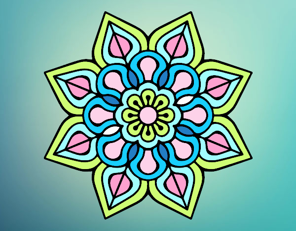 Mandala de flor sencilla