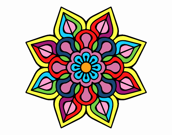 Mandala de flor sencilla