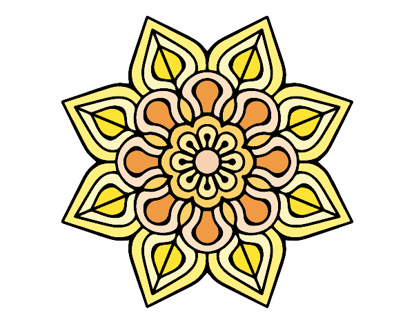 Mandala de flor sencilla