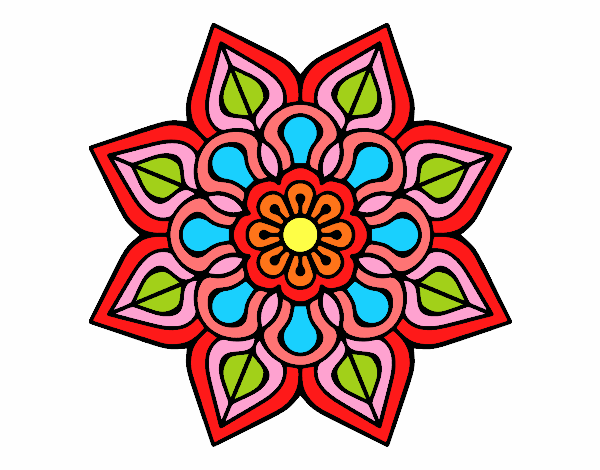 Mandala de flor sencilla