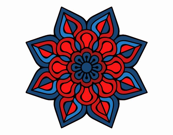 Mandala de flor sencilla