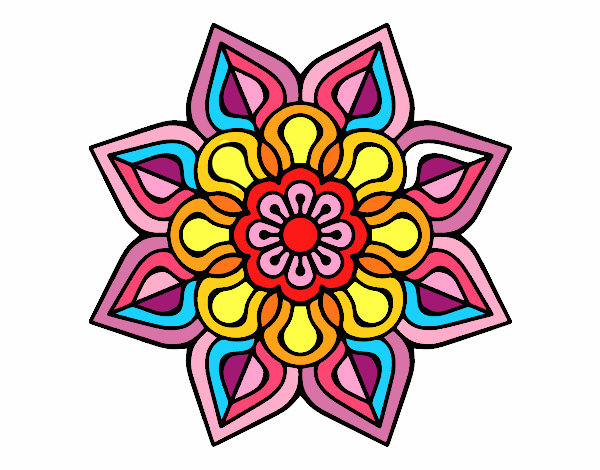 Mandala de flor sencilla