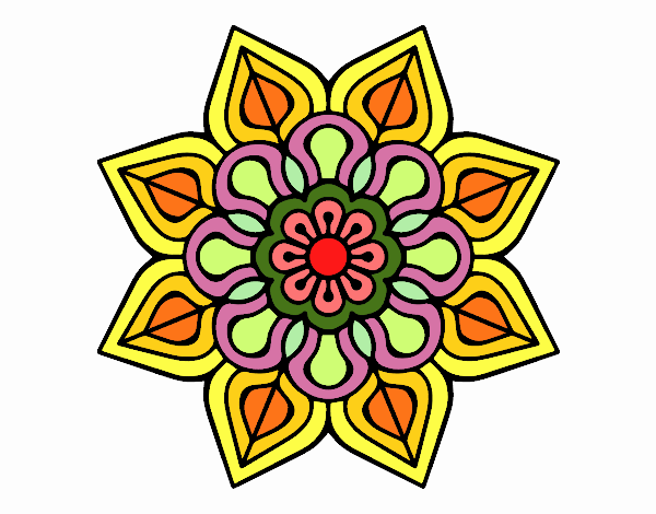 Mandala de flor sencilla