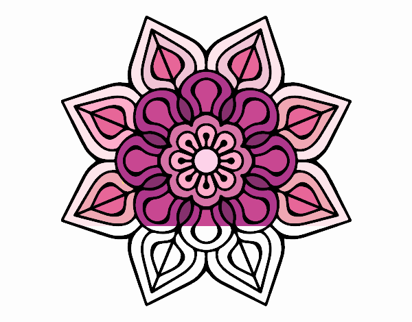 Mandala de flor sencilla