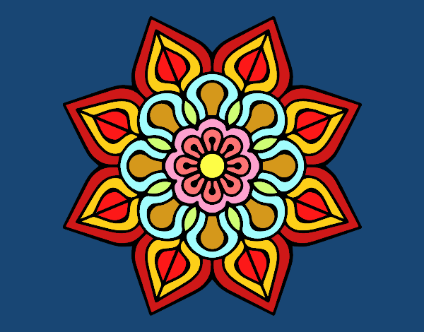 Mandala de flor sencilla