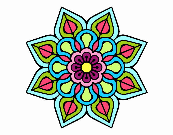 Mandala de flor sencilla