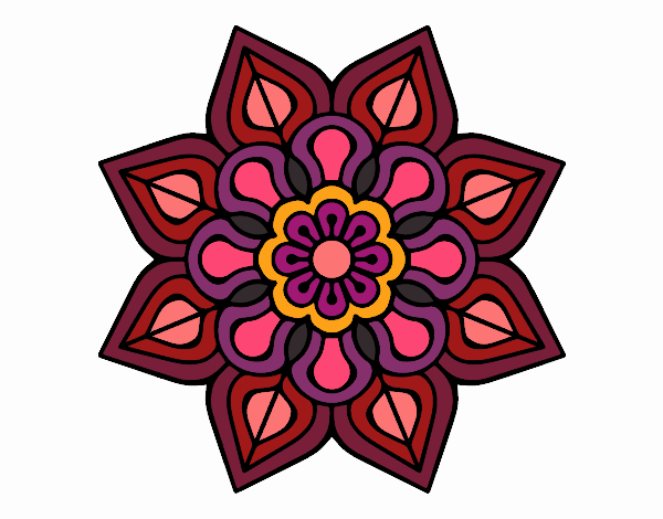 Mandala de flor sencilla