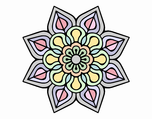 Mandala de flor sencilla