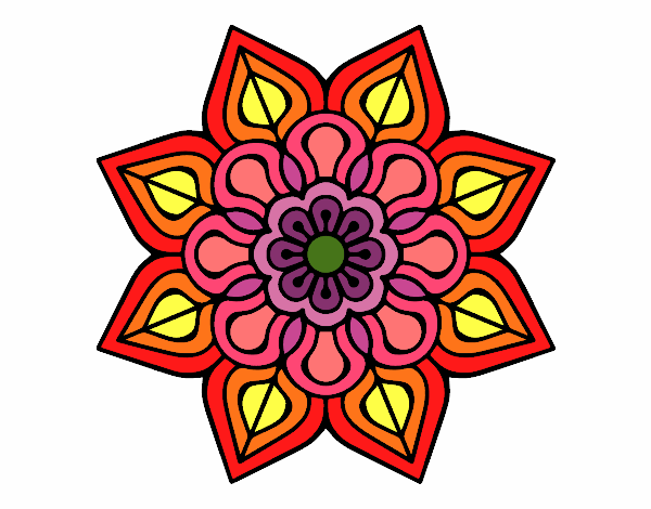 Mandala de flor sencilla