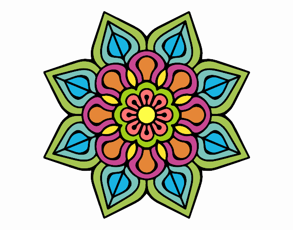 Mandala de flor sencilla