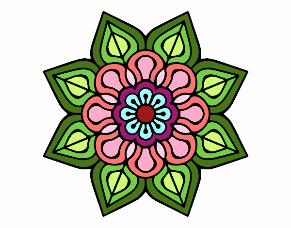 Mandala de flor sencilla