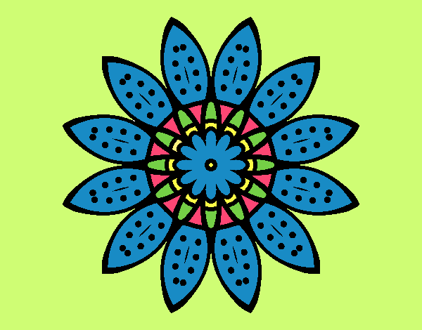 Mandala flor con pétalos