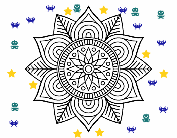 Mandala flor estelar