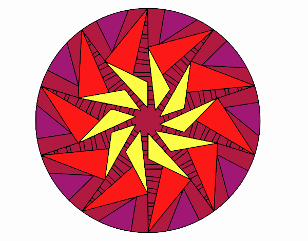 Mandala sol triangular