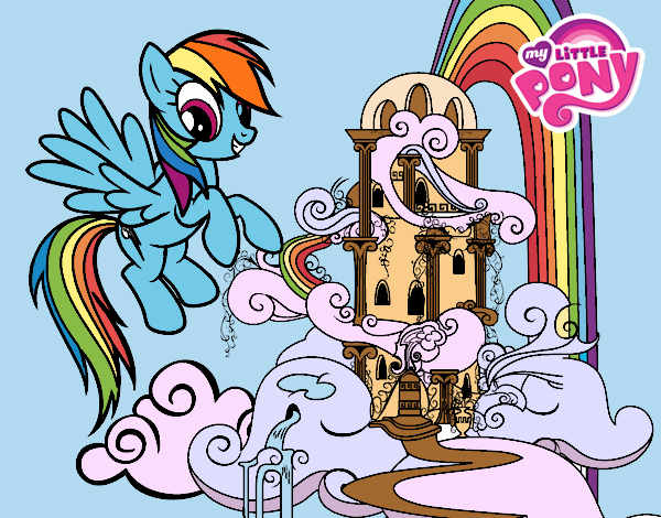 Rainbow Dash en su palacio