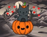 Un gatito de Halloween