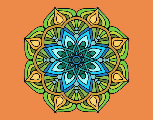 Un mandala de flor oriental