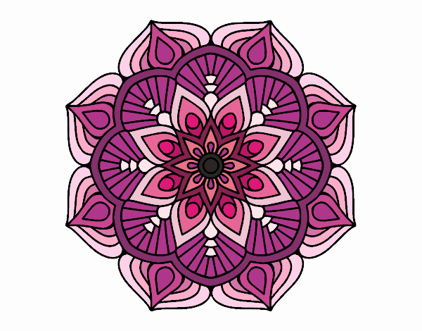 Un mandala de flor oriental