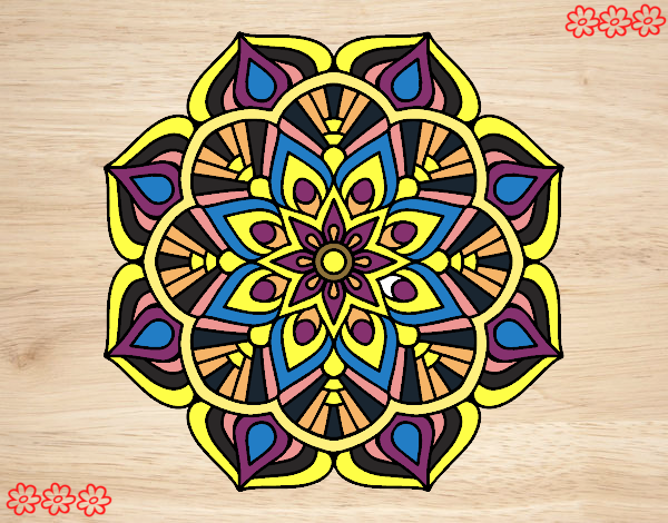 Un mandala de flor oriental