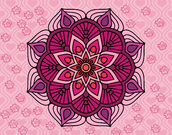 Un mandala de flor oriental