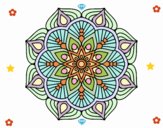 Un mandala de flor oriental