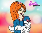 Barbie con su linda gatita