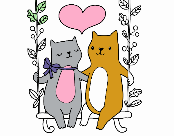 Gatitos enamorados