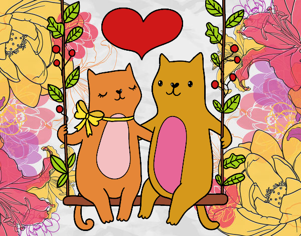 Gatitos enamorados