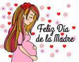 Mamá embarazada en el día de la madre