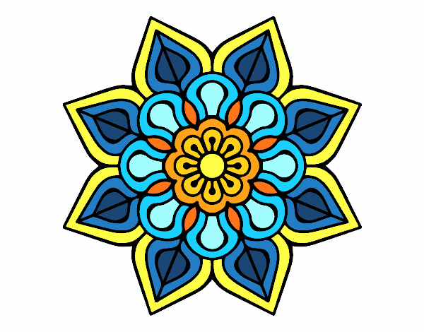 Mandala de flor sencilla