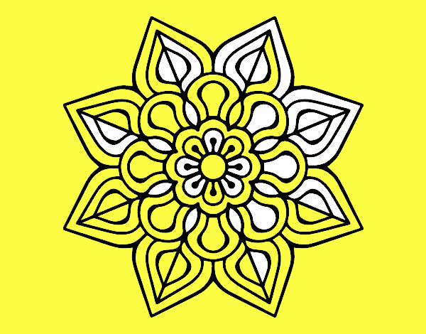 Mandala de flor sencilla