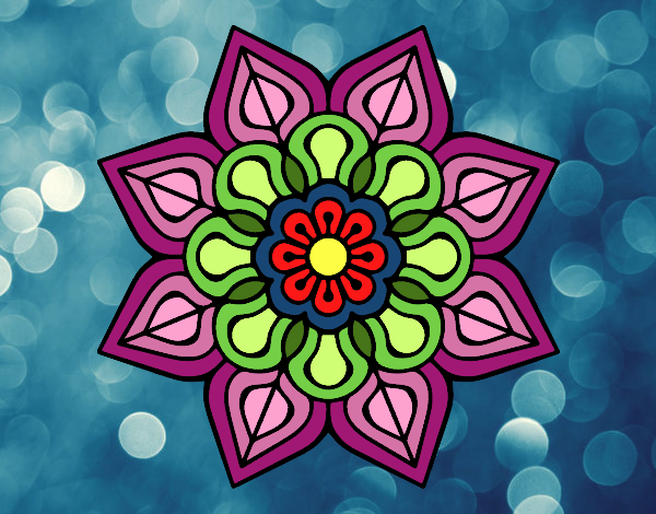 Mandala de flor sencilla