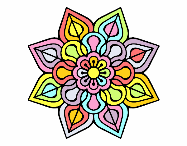 Mandala de flor sencilla