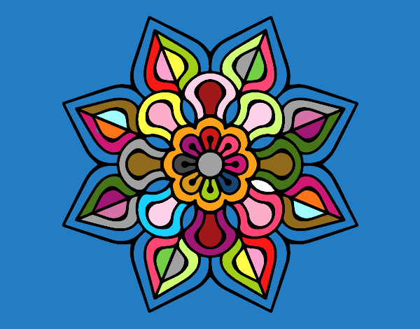 Mandala de flor sencilla