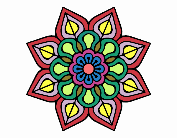 Mandala de flor sencilla