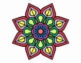 Mandala de flor sencilla