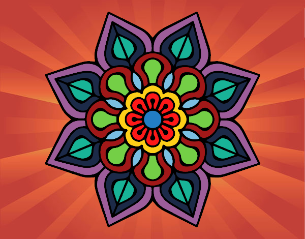 Mandala de flor sencilla