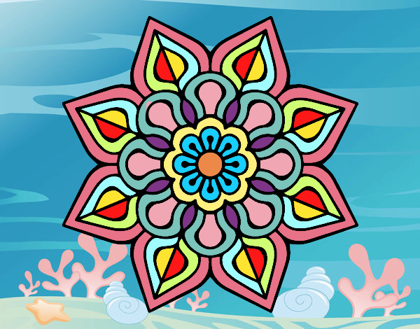 Mandala de flor sencilla